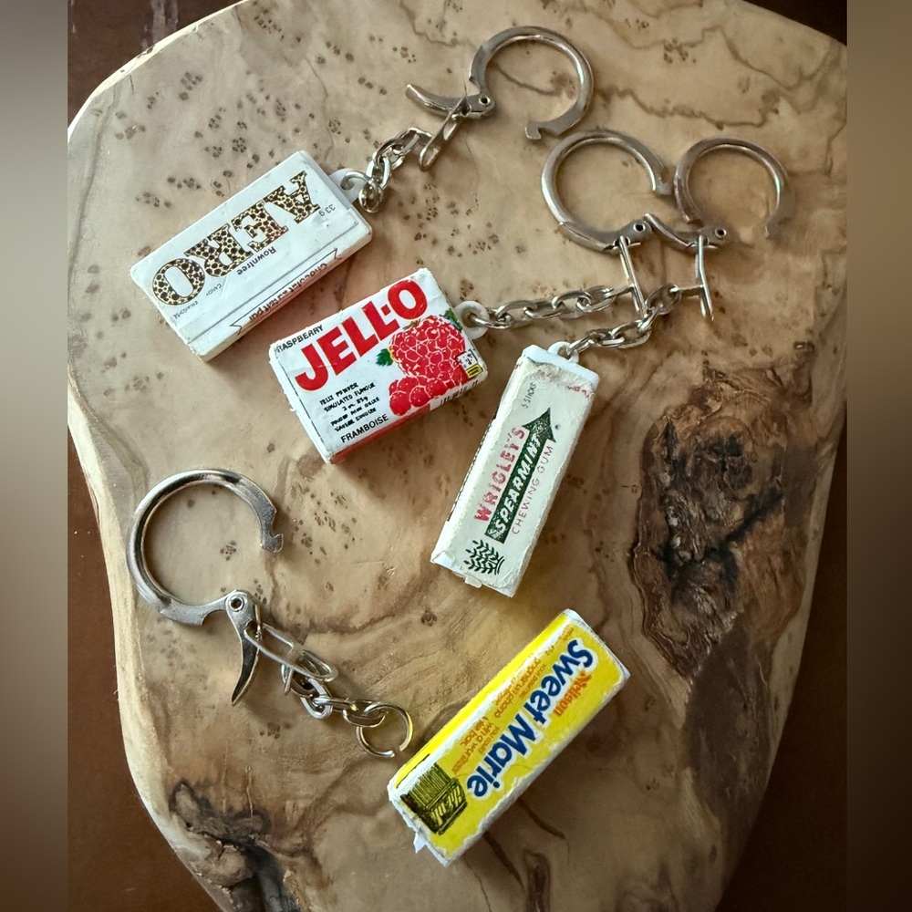 Vintage miniature product keychains